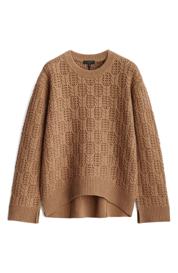rag & bone - Divya Cable Stitch Wool Sweater - Image 4