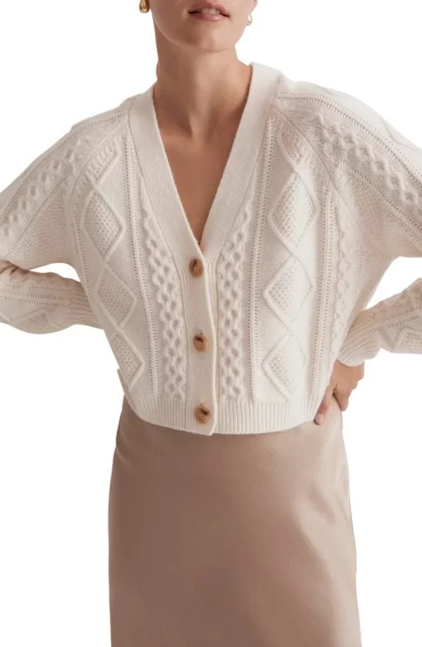 Madewell - Cable Crop Cardigan