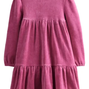Mini Boden - Kids' Long Sleeve Tiered Velour Dress