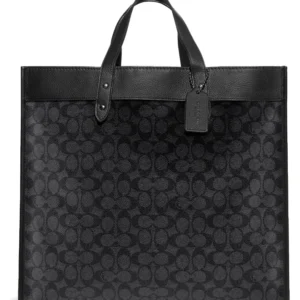 COACH - Signature Coated Canvas & Leather Field Tote