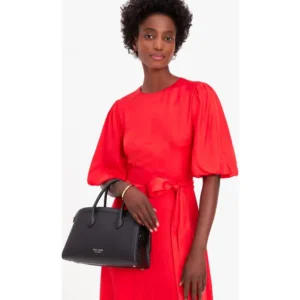 kate spade new york – medium knott pebbled leather satchel