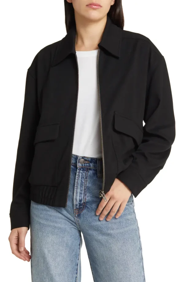 Treasure & Bond - Oversize Collared Bomber Jacket