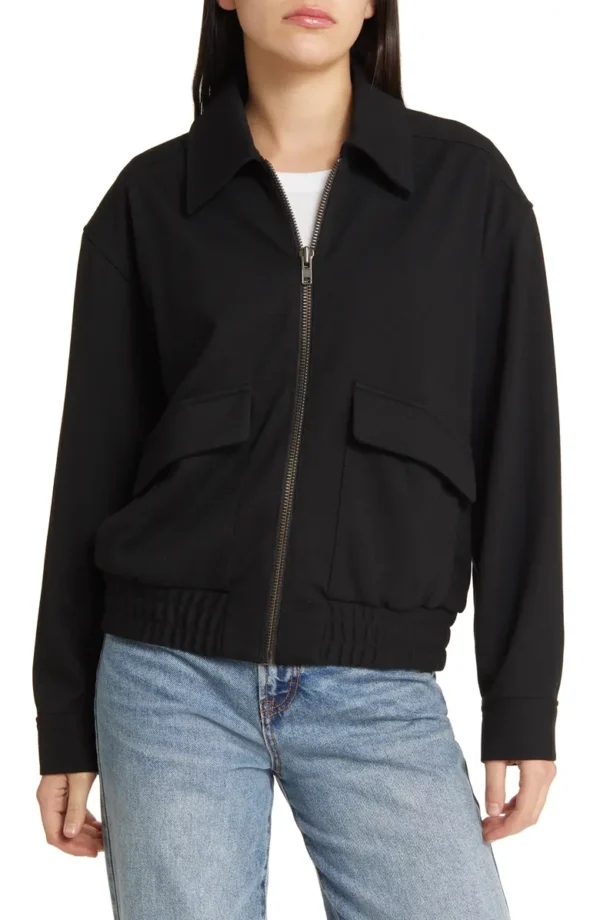 Treasure & Bond - Oversize Collared Bomber Jacket - Image 4