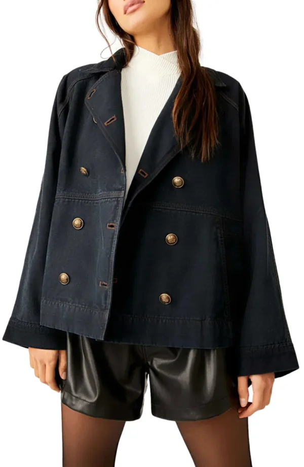 Free People - Viva Surplus Double Breasted Jacket